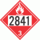 UN 2841 - Flammable Class 3 Placards