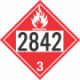 UN 2842 - Flammable Class 3 Placards