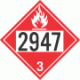 UN 2947 - Flammable Class 3 Placards