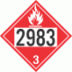 UN 2983 - Flammable Class 3 Placards