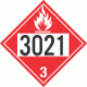 UN 3021 - Flammable Class 3 Placards