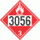 UN 3056 - Flammable Class 3 Placards