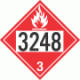 UN 3248 - Flammable Class 3 Placards