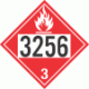 UN 3256 - Flammable Class 3 Placards