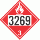 UN 3269 - Flammable Class 3 Placards