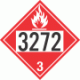 UN 3272 - Flammable Class 3 Placards