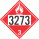 UN 3273 - Flammable Class 3 Placards