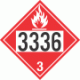 UN 3336 - Flammable Class 3 Placards