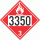 UN 3350 - Flammable Class 3 Placards