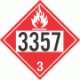 UN 3357 - Flammable Class 3 Placards