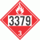 UN 3379 - Flammable Class 3 Placards