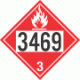 UN 3469 - Flammable Class 3 Placards