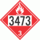 UN 3473 - Flammable Class 3 Placards