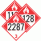 DOT Pre-Numbered Combustible Class 3 Placards