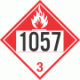 UN 1057 - Combustible Class 3 Placards