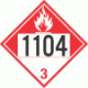 UN 1104 - Combustible Class 3 Placards