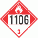 UN 1106 - Combustible Class 3 Placards