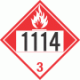 UN 1114 - Combustible Class 3 Placards