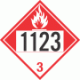 UN 1123 - Combustible Class 3 Placards