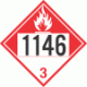 UN 1146 - Combustible Class 3 Placards