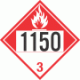 UN 1150 - Combustible Class 3 Placards