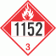 UN 1152 - Combustible Class 3 Placards