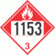 UN 1153 - Combustible Class 3 Placards