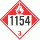 UN 1154 - Combustible Class 3 Placards