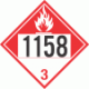 UN 1158 - Combustible Class 3 Placards