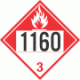 UN 1160 - Combustible Class 3 Placards