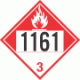 UN 1161 - Combustible Class 3 Placards