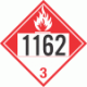 UN 1162 - Combustible Class 3 Placards