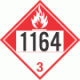 UN 1164 - Combustible Class 3 Placards