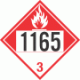 UN 1165 - Combustible Class 3 Placards