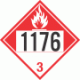 UN 1176 - Combustible Class 3 Placards