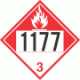 UN 1177 - Combustible Class 3 Placards