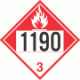 UN 1190 - Combustible Class 3 Placards