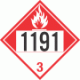 UN 1191 - Combustible Class 3 Placards