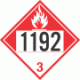 UN 1192 - Combustible Class 3 Placards