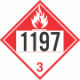 UN 1197 - Combustible Class 3 Placards