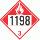 UN 1198 - Combustible Class 3 Placards