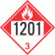 UN 1201 - Combustible Class 3 Placards