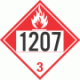 UN 1207 - Combustible Class 3 Placards