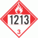 UN 1213 - Combustible Class 3 Placards