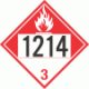 UN 1214 - Combustible Class 3 Placards