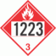 UN 1223 - Combustible Class 3 Placards