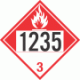 UN 1235 - Combustible Class 3 Placards