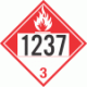 UN 1237 - Combustible Class 3 Placards