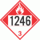 UN 1246 - Combustible Class 3 Placards