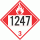 UN 1247 - Combustible Class 3 Placards